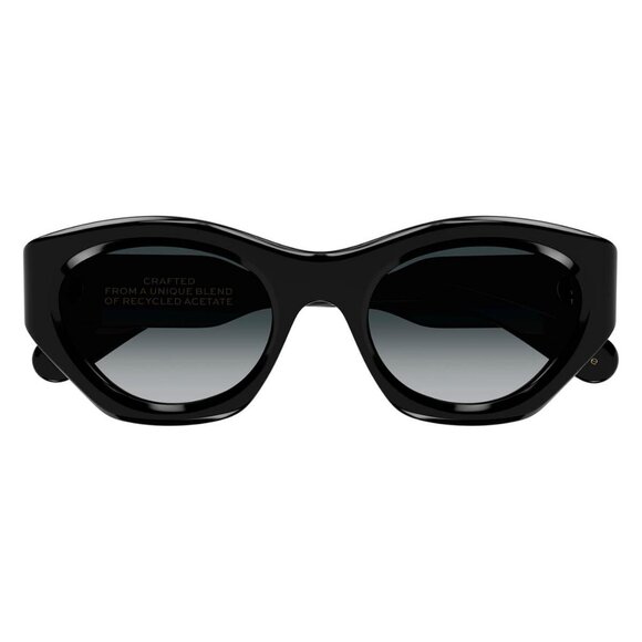 New CHLOE Black Cat Eye CH0220S 001 Sunglasses Women - Picture 2 of 3